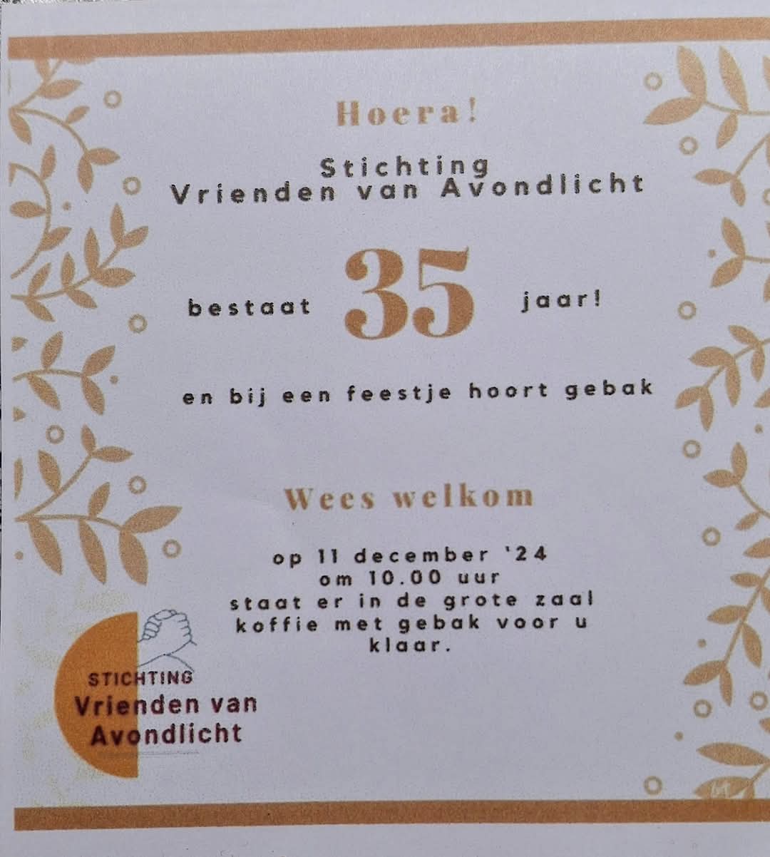 uitnodiging voor 35-jarig bestaan